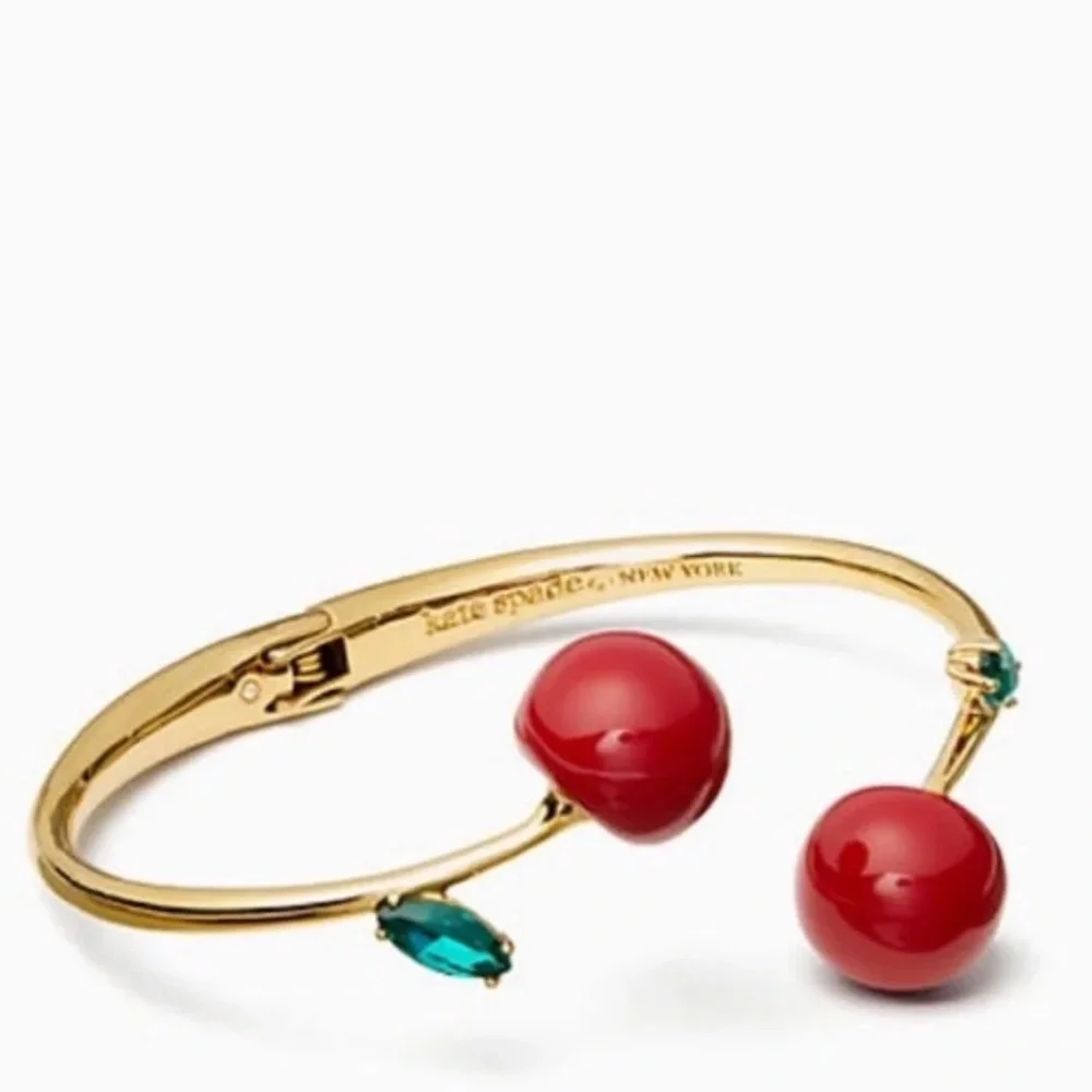 $78 Kate Spade Ma Cherie Cherry Hinged Bracelet - Picture 7 of 7